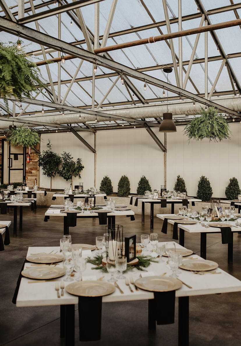 multiple dining tables at Glasshouse Venues